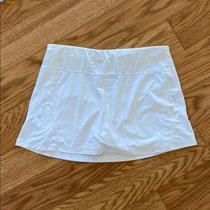 White tennis skirt